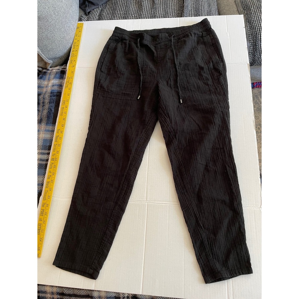 Eileen Fisher Organic Cotton Black Pant Petite Medium